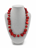 Collar de Coral Bambú y Plata chapada